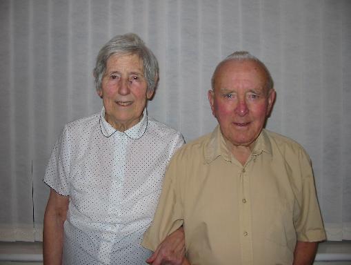 Fred and Daisy in front of their new blinds